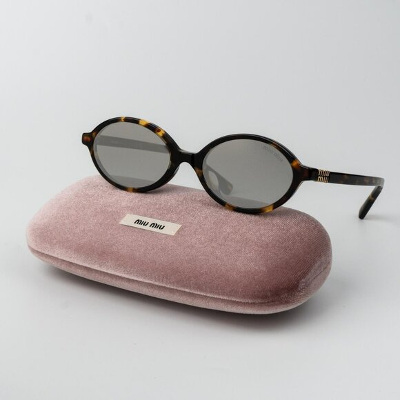 Miu Miu REGARD Men Sunglasses Havana Grey Mirror Silver MU04ZSF VAU07F REGARD - Picture 1 of 15